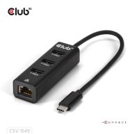 USB Type-C 3.2 Gen1 to 3 Ports USB Type-A with Gigabit Ethernet