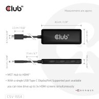 Hub MST de USB Tipo-C a triple HDMI™ 4K60Hz 