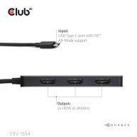 Hub MST de USB Tipo-C a triple HDMI™ 4K60Hz 