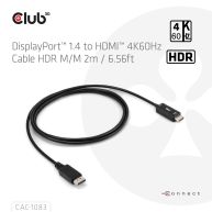 DisplayPort™ 1.4 to HDMI™ 4K60Hz Cable with HDR M/M 2 m / 6.56ft 32 AWG