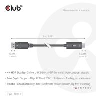 DisplayPort™ 1.4 to HDMI™ 4K60Hz Cable with HDR M/M 2 m / 6.56ft 32 AWG