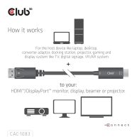 DisplayPort™ 1.4 to HDMI™ 4K60Hz Cable with HDR M/M 2 m / 6.56ft 32 AWG