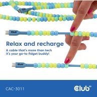 USB-C® trenzado Cable Azul