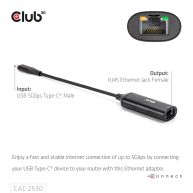 USB 5Gbps Type-C® a RJ45 Ethernet M/H