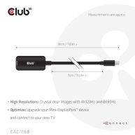 mDP™ 1.4 to HDMI™ 8K60Hz M/H Adapter