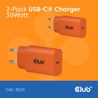 USB-C® Ladegerät 30 Watt 2 Stück Orange