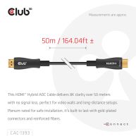 HDMI™ Hybrid AOC Kabel 8K60Hz/4K120Hz 50m