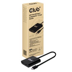 USB Type C to Displayport MST hub Dual 4K 60Hz-CSV-1555 Club 3D 2 Port Multi Monitor Adapter USB Type C to Dual Displayport 4K 60Hz Splitter USB Type C to Displayport MST hub Dual 4K 60Hz-CSV-1555 Club 3D 2 Port Multi Monitor Adapter USB Type C to Dual Displayport 4K 60Hz Splitter