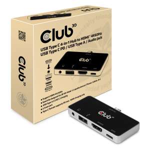 USB tipo C Hub 4 en 1 a HDMI ™ 4K60Hz USB tipo C PD / USB tipo A / conector de audio