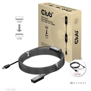 Cable repetidor activo USB 3.2 Gen1 de 15 m/49,2 pies M/H 28AWG