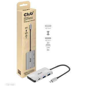 Hub de carga USB Gen2 tipo C PD a 2 puertos tipo C 10G y 2 puertos USB tipo A 10G