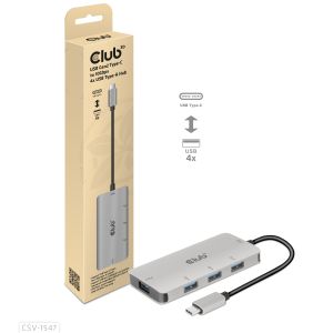 HUB USB Gen2 Tipo-C a 4x USB Tipo-A 10 Gbps