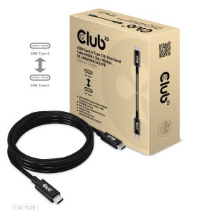 Cable bidireccional USB4 Gen3x2 Tipo-C 8K60Hz, Datos 40Gbps, PD 240W(48V/5A) EPR M/M 2m / 6.56ft