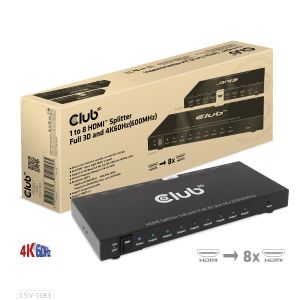 1 to 8 HDMI™ Splitter Full 3D and 4K60Hz(600MHz)