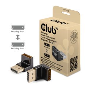 DisplayPort Male to DisplayPort 1.4 Female 90 Degree Angled Adapter 4K120Hz M/F