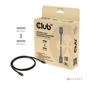 Cable USB 80Gbps Certificado 240W 8K240Hz Type-C® 1.2m / 3.94ft Negro