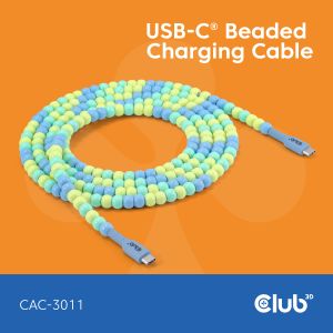 USB-C®  Perlen Kabel Blau