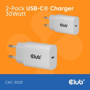 Pack de 2 cargadores USB-C® de 30 Watt Blanco