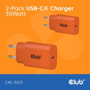 Pack de 2 cargadores USB-C® de 30 Watt Naranja