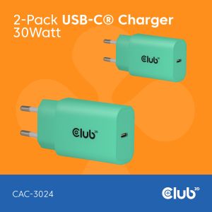 Pack de 2 cargadores USB-C® de 30 Watt Verde