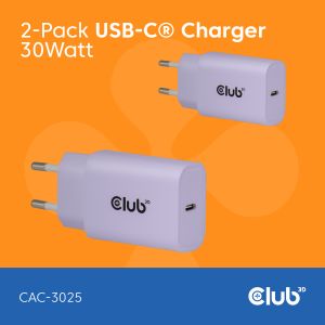 Pack de 2 cargadores USB-C® de 30 Watt Púrpura