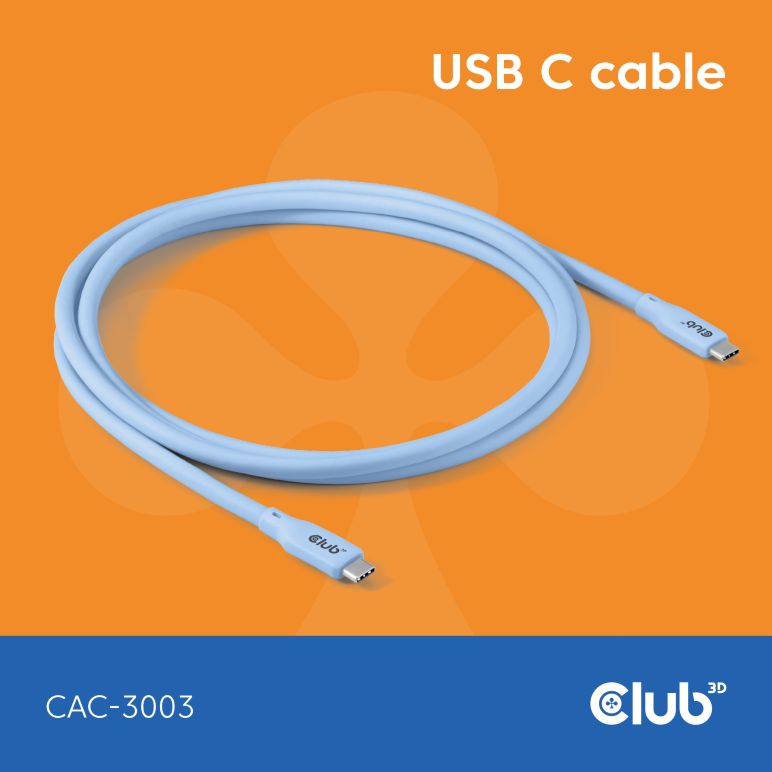 USB C kabel Blau