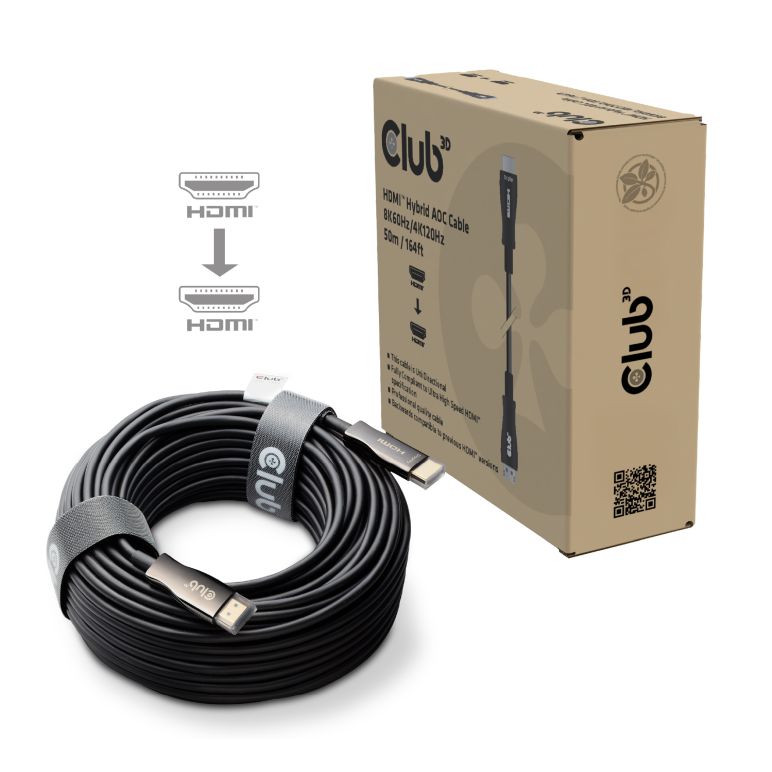 HDMI™ Hybrid AOC Kabel 8K60Hz/4K120Hz 50m