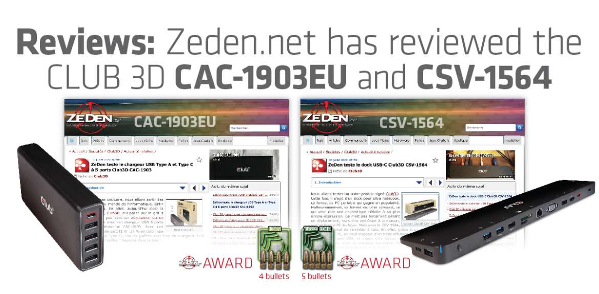 Reseñas del CLUB 3D CAC-1903EU y CSV-1564.
